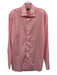 Sid Mashburn Size Est L Pink & White Cotton Micro Gingham Long Sleeve Shirt Pink & White / Est L