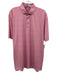 Holderness & Bourne Size XL Pink & White Synthetic Striped Polo Short Sleeve Pink & White / XL