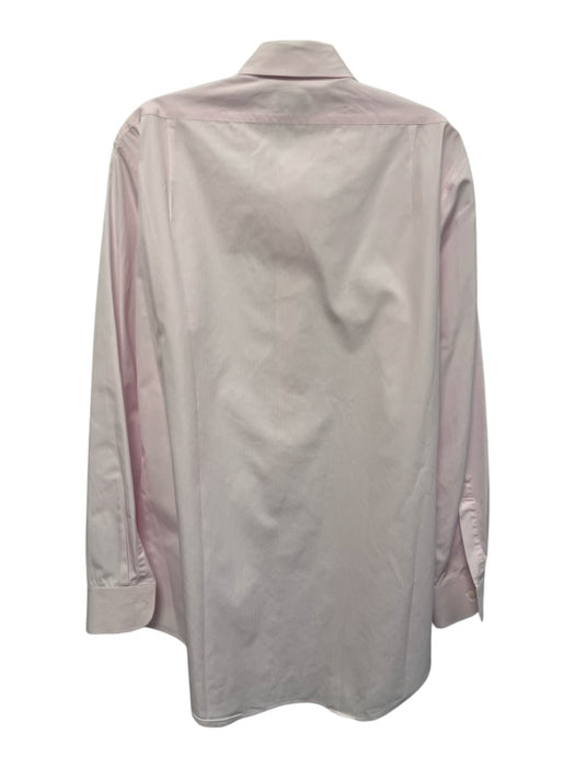 Sid Mashburn Size Est L Pink & White Cotton Striped Button Up Long Sleeve Shirt Pink & White / Est L