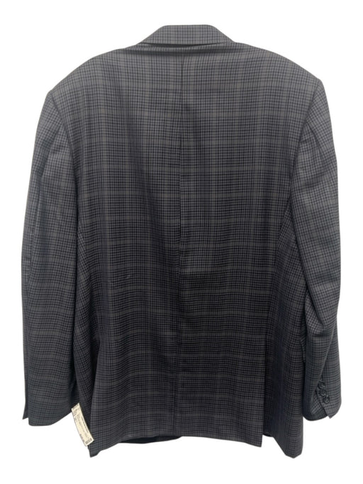 Burberry Blue & Tan Wool Blend Plaid 2 Button Men's Blazer Blue & Tan / 42