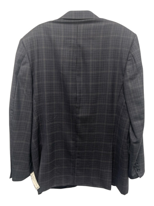 Burberry Blue & Tan Wool Blend Plaid 2 Button Men's Blazer Blue & Tan / 42