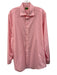 Sid Mashburn Size Est 17 Pink & White Cotton Gingham Button Up Long Sleeve Shirt Pink & White / Est 17