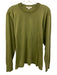 John Smedley Size Est L Green Cotton Solid Knit Crew Men's Sweater Green / Est L