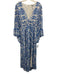 Alice + Olivia Size 8 Blue & White Print Polyester Abstract Floral Dress Blue & White Print / 8