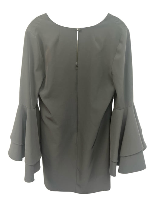 Milly Size 8 Charcoal Gray Polyester Back Keyhole Back Zip Shift Dress Dress Charcoal Gray / 8