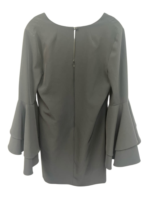 Milly Size 8 Charcoal Gray Polyester Back Keyhole Back Zip Shift Dress Dress Charcoal Gray / 8