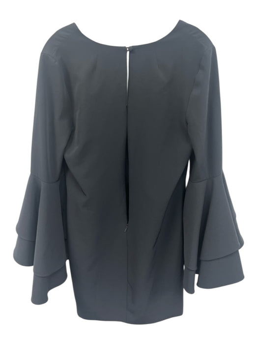 Milly Size 8 Charcoal Gray Polyester Back Keyhole Back Zip Shift Dress Dress Charcoal Gray / 8