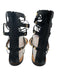 Valentino Shoe Size 38 Black & Silver Leather & Metal Gladiator Rockstud Sandals Black & Silver / 38