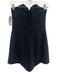 Amanda Uprichard Size M Black Polyester Back Zip Sweetheart Neckline Romper Black / M