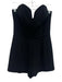 Amanda Uprichard Size M Black Polyester Back Zip Sweetheart Neckline Romper Black / M