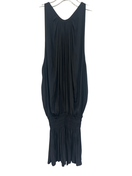 Ramy Brook Size M Black Polyester Sleeveless Elastic Waist Mini Dress Black / M