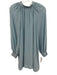 Alice + Olivia Size M Light Blue Acetate High Tie Neck Back Zip Dress Light Blue / M