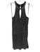 Parker Size 6 Black & Silver Rayon Blend Beaded High Round Neck Keyhole Dress Black & Silver / 6