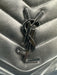 Yves Saint Laurent Black Leather Chevron Shoulder & Crossbody Straps Chain Bag Black / Medium