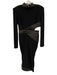 Zhivago Size 8 Black & Gold Polyester Blend Metallic Thread Quilted Detail Dress Black & Gold / 8