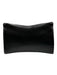 Jimmy Choo Black Leather Crystal Hand Strap Hinge Open Removable Chain Strap Bag Black
