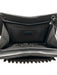 Jimmy Choo Black Leather Crystal Hand Strap Hinge Open Removable Chain Strap Bag Black