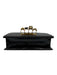 Alexander McQueen Black Leather Croc Embossed Brass Knuckle Flap Top Bag Black / Medium