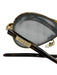 Gucci Gold Tone & Brown Metal & Acetate Aviator Tortoiseshell Detail Sunglasses Gold Tone & Brown