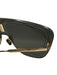 Christian Dior Black & Gold Tone Acetate Shield Style Flat Top Sunglasses Black & Gold Tone