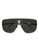 Christian Dior Black & Gold Tone Acetate Shield Style Flat Top Sunglasses Black & Gold Tone