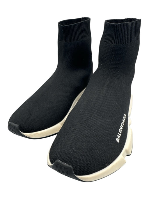 Balenciaga Shoe Size 39 Black & White textile upper Sock Ankle Knit Sneakers Black & White / 39
