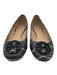Tory Burch Shoe Size 7 Black & Cream White Leather Upper Snake Print Logo Flats Black & Cream White / 7