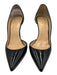Christian Louboutin Shoe Size 36 Black Leather Upper Patent Pointed Toe Pumps Black / 36