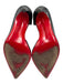 Christian Louboutin Shoe Size 36 Black Leather Upper Patent Pointed Toe Pumps Black / 36
