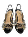 Christian Louboutin Shoe Size 36 Black, Gold & Silver PVC Upper Pump Slingbacks Black, Gold & Silver / 36