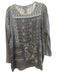 Johnny Was Size XS Navy Blue Cupra Rayon Long Sleeve Cut Out Detail Top Navy Blue / XS