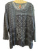 Johnny Was Size XS Navy Blue Cupra Rayon Long Sleeve Cut Out Detail Top Navy Blue / XS