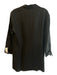 Lafayette 148 Size 10 Black Linen Long Sleeve solid color Collar Button Down Top Black / 10