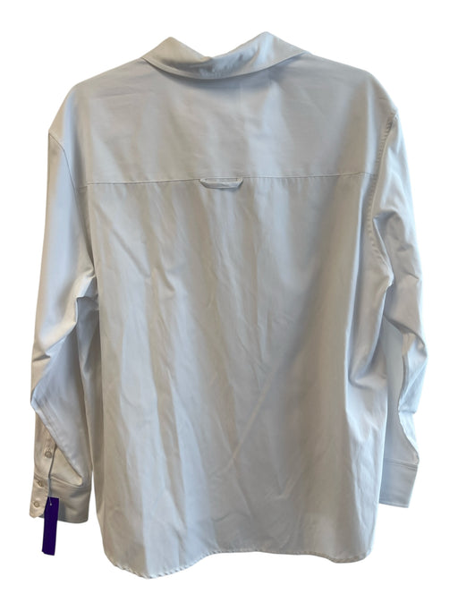 Brochu Walker Size L White Polyester Long Sleeve Chest Pocket Collar Top White / L