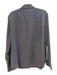 Equipment Size L Navy Blue Silk Long Sleeve solid color Collar Button Down Top Navy Blue / L