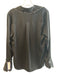 Rails Size S Black & White Silk Long Sleeve White Trim Ruffle Detail Top Black & White / S