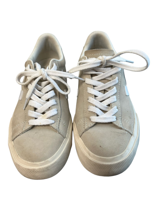 Veja Shoe Size 37 Grey Manmade Material Almond Toe lace up Sneaker Shoes Grey / 37