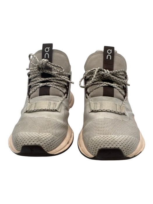 On Cloud Shoe Size 7 gray & pink Synthetic Knit Lace Up Foam Sole Sneakers gray & pink / 7