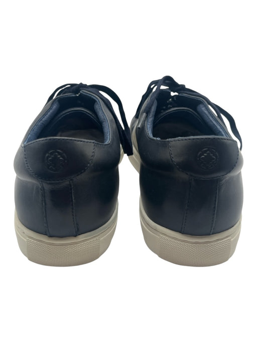 La Portegna Shoe Size 46 Navy Blue & White Leather Solid Men's Shoes Navy Blue & White / 46
