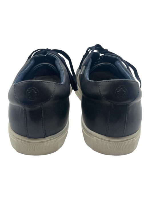 La Portegna Shoe Size 46 Navy Blue & White Leather Solid Men's Shoes Navy Blue & White / 46