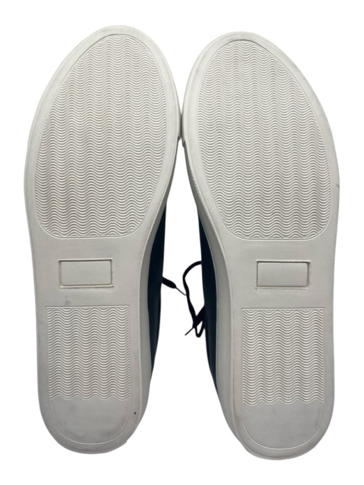 La Portegna Shoe Size 46 Navy Blue & White Leather Solid Men's Shoes Navy Blue & White / 46