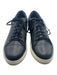 La Portegna Shoe Size 46 Navy Blue & White Leather Solid Men's Shoes Navy Blue & White / 46