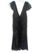 Lavender Label Vera Wang Size 10 Black Silk Sleeveless Bedazzled V Neck Dress Black / 10