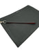 Fendi Black & Orange Pebble Leather Silver Hardware Wrist Strap Pouch Bag Black & Orange / S