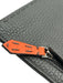 Fendi Black & Orange Pebble Leather Silver Hardware Wrist Strap Pouch Bag Black & Orange / S