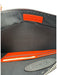 Fendi Black & Orange Pebble Leather Silver Hardware Wrist Strap Pouch Bag Black & Orange / S