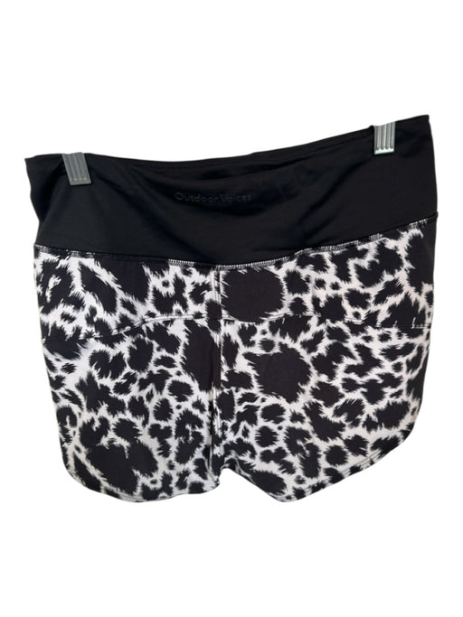 Outdoor Voices Size S Black & White Recycled Polyester Blend Waist Band Shorts Black & White / S