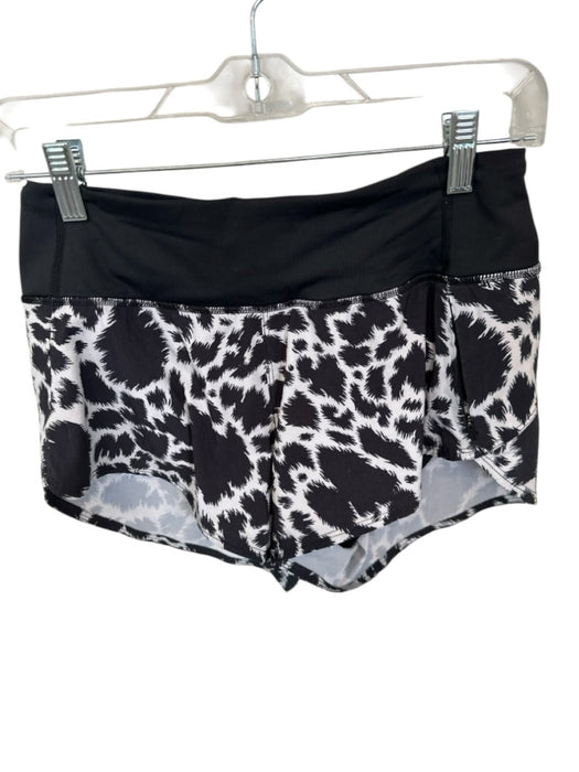 Outdoor Voices Size S Black & White Recycled Polyester Blend Waist Band Shorts Black & White / S