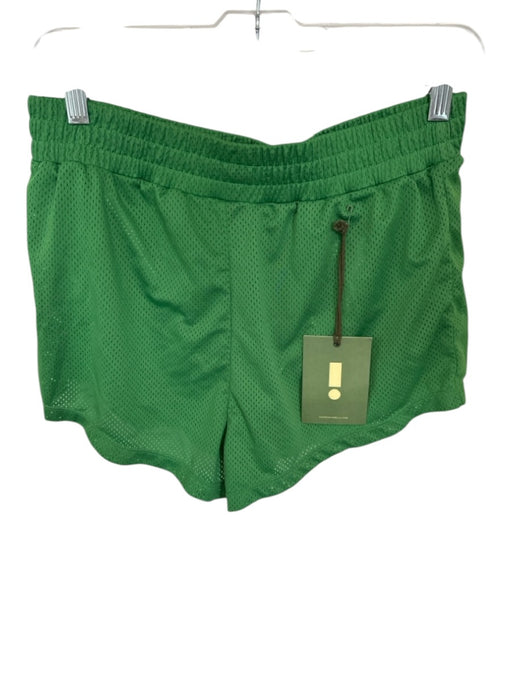 Daily Drills Size M/L Green Polyester Elastic Waist Perforated Athletic Shorts Green / M/L