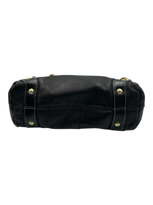 Coach Black Brass Hardware Zip Top Hobo Shoulder Bag Black / M